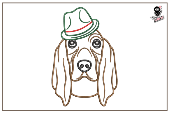 Basset Hound Dog in Hat Embroidery Review