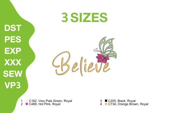 Believe Butterfly Embroidery Design Review
