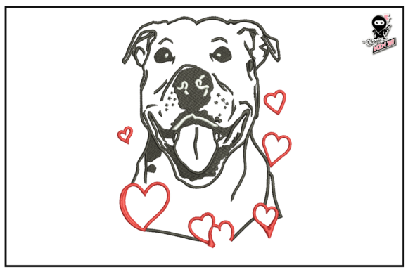 Cute Bulldog Embroidery, Puppy Design Review