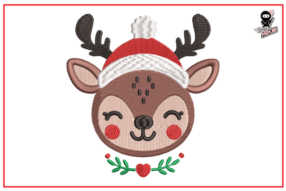 Cute Christmas Baby Deer Embroidery Review