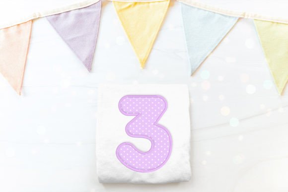 Cute Round Number 3 Applique Embroidery Review