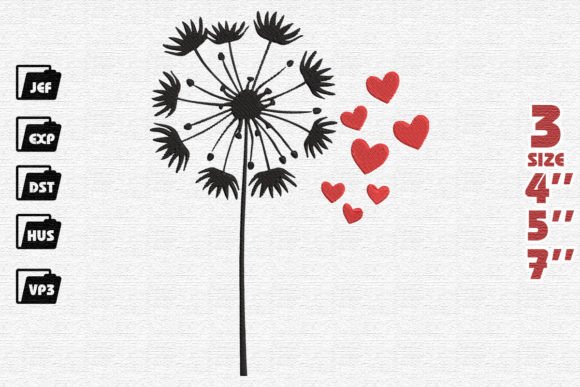 Dandelion with Hearts Embroidery: A Seller’s Perspective