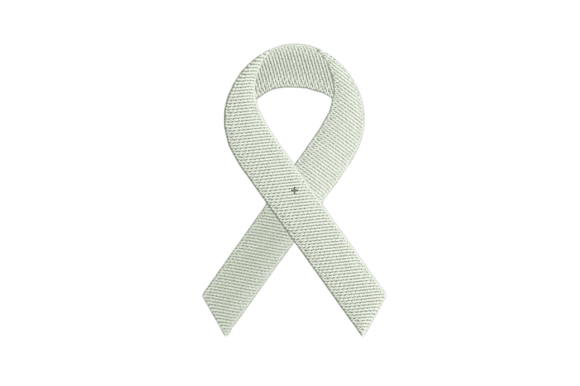 Lung Cancer Ribbon Embroidery Design