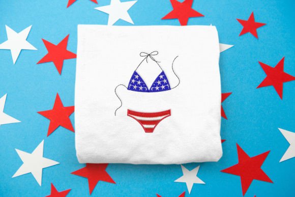 Patriotic String Bikini Mini Embroidery Review