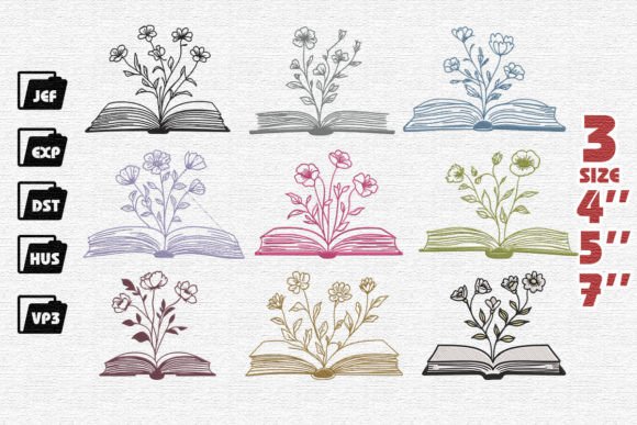 Set of 9 Book Flowers Embroidery Review