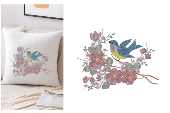 Sparrow Flowers Embroidery Design Review